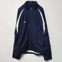 【訳あり】✨UNDER ARMOUR【L】 ナイロンジャケット メッシュ 紺