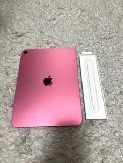 Apple iPad 第10世代ピンク + Apple Pencil カバー有