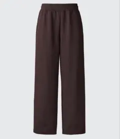 UNIQLO:Cスウェットワイドパンツ ダークブラウン Sサイズ ユニクロシー