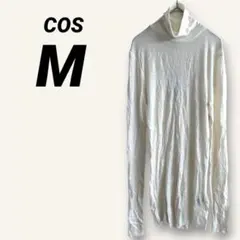 【新品タグ付】COS コス タートルネック シアーカットソー ホワイト M
