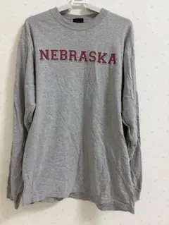 古着　長袖　ロンT グレー　Tシャツ　冬　秋　オーバーサイズ