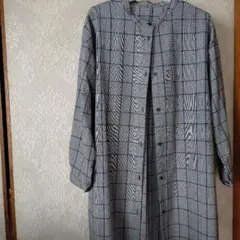 チェック柄 ロングシャツ 원피스