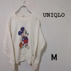 UNIQLO　ユニクロ　DISNEY　ミッキー　長袖　トレーナー　ホワイト　М