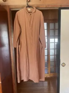 MUKU TREE 長袖 シャツワンピース リネンブレンド