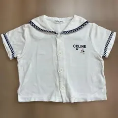 セリーヌ CELINE ベビー Tシャツ セーラー襟 エッフェル塔刺繍 90cmのサムネイル