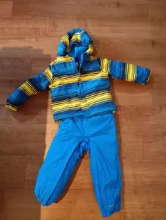 Columbia スキーウェア 3T 青と黄色のストライプ