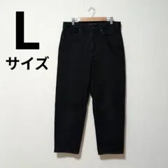 ユニクロ　スラウチテーパードアンクルジーンズ　レディース　ブラック　68.5cm