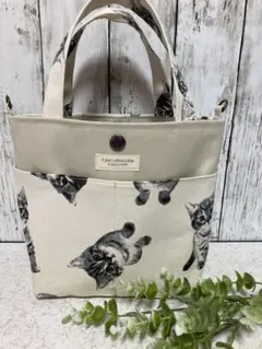 猫柄❤️トートバッグハンドメイド