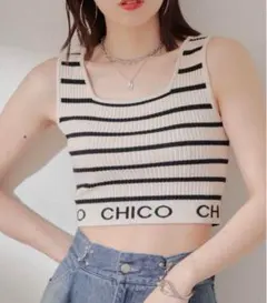 chico 裾ロゴクロップドタンクトップのサムネイル