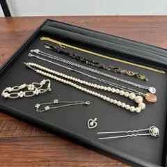 ★豪華9点セット★ パール風ネックレス かんざし ブレスレット アクセサリーのサムネイル
