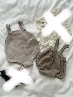 【美品】monbebe ベビー服 ロンパース2点まとめ売り