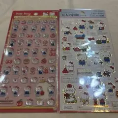 ボンボンドロップシール　大人の図鑑シール　キティ　赤　mini ミニ