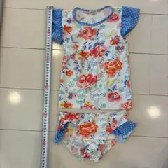 vaenait 女の子用水着 4-5歳 花柄