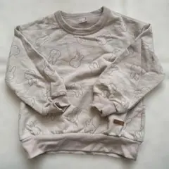 プティマイン　ミッフィー柄　裏毛　トレーナー　110cm