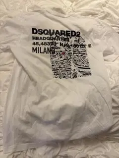 DSQUARED2 地図プリント Tシャツ ホワイト