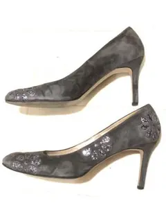 ブティックオーサキ　ラメパンプスプレーン　グリッター　キラキラパンプス