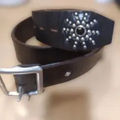 【レア】HTC エイチティーシー スタッズ レザー ベルト 32 エンドオンリー
