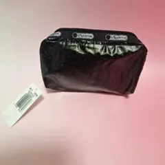 LeSportsac ブラックラメポーチ※15×10×4.5※