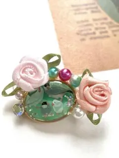 ブローチ　花　鳥　E.52