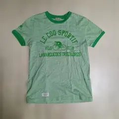 佐*ー様 Le Coq Sportif 自転車モチーフ Tシャツ　Mサイズ　グリのサムネイル