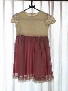 【美品】キャサリンコテージ レース×チュール ワンピース 120 発表会 結婚式