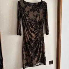 【最終SALE】Lady Lol レース模様 長袖ワンピース