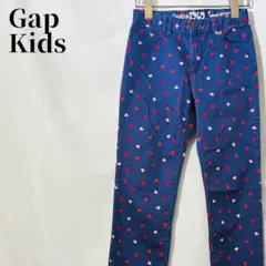 GAP ギャップキッズ ハート柄 デニム スキニー 150 ネイビー　ガーリー