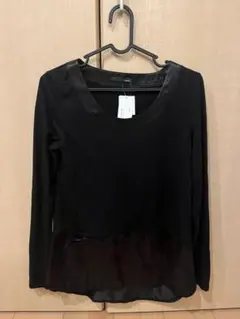 【新品】Dou Dou ブラック 長袖トップス Fサイズ