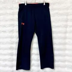 アンダーアーマー ロゴ フィットネス ロングパンツ M ネイビー スポーツのサムネイル