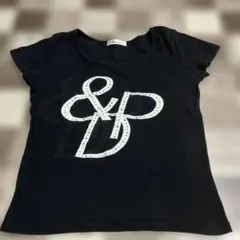 & by P&D ストーン付き黒Tシャツ　38サイズ　綿100%のサムネイル
