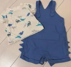 carter's 恐竜柄Tシャツとサロペットセット 9m
