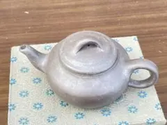 【美品・専用箱付】宜興紫砂壺 紫泥 急須 提梁風 銘印あり 中国茶器 茶道具