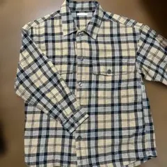 GU チェック柄 長袖シャツ 140