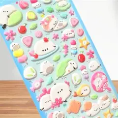 シマエナガ ぷっくりシール ぷにぷに 立体シール ボンボンドロップシール