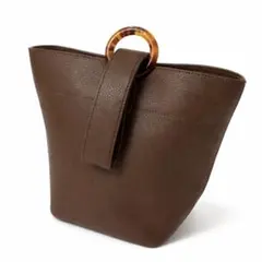 ブラウンレザーハンドバッグ