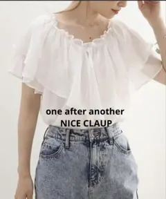 NICE CLAUP フリルボリュームブラウスのサムネイル