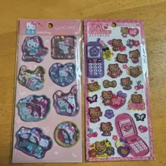 平成はっぴーフォンステッカー　日焼けキティ　ハローキティ　ウォーターシール