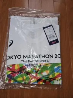 【新品未使用】ASICS　東京マラソン2018　記念Tシャツ　白　送料出品者負担