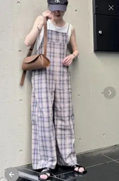 チャオパニックティピー　チェック柄サロペットのサムネイル