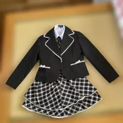 黒スーツと白ブラウスセット 140サイズ Jayjoy