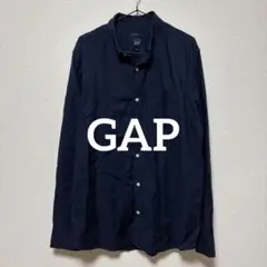 GAP シャツ 長袖 ネイビー スリムフィット L ノームコア シティボーイ