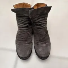 グレー スエード ジッパーブーツ