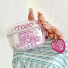 マイメロディ AirPodsProケース airpods プロ カバー ラメ