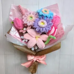 モールフラワー♡春色はなやかピンク系ブーケ 枯れない花