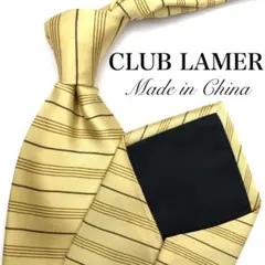 【美品】CLUB LAMER クラブラメール ネクタイ 総柄 イエロー 黄色のサムネイル