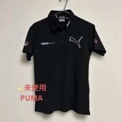 【未使用L】プーマ　ゴルフ　ポロシャツ　レディースシャツ　ゴルフウェア　ブラックのサムネイル