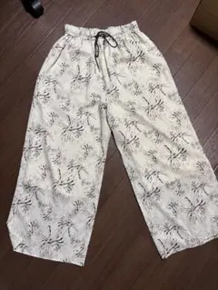 美品　ナノユニバース　花柄イージーパンツ 36