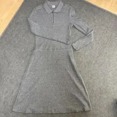 LACOSTE グレー ポロシャツワンピース