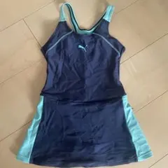 ワンピース水着 PUMA ネイビー×ライトブルー
