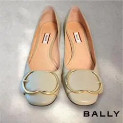 【BALLY】CLARIE パンプス ベージュ 太ヒール 23.5cmのサムネイル